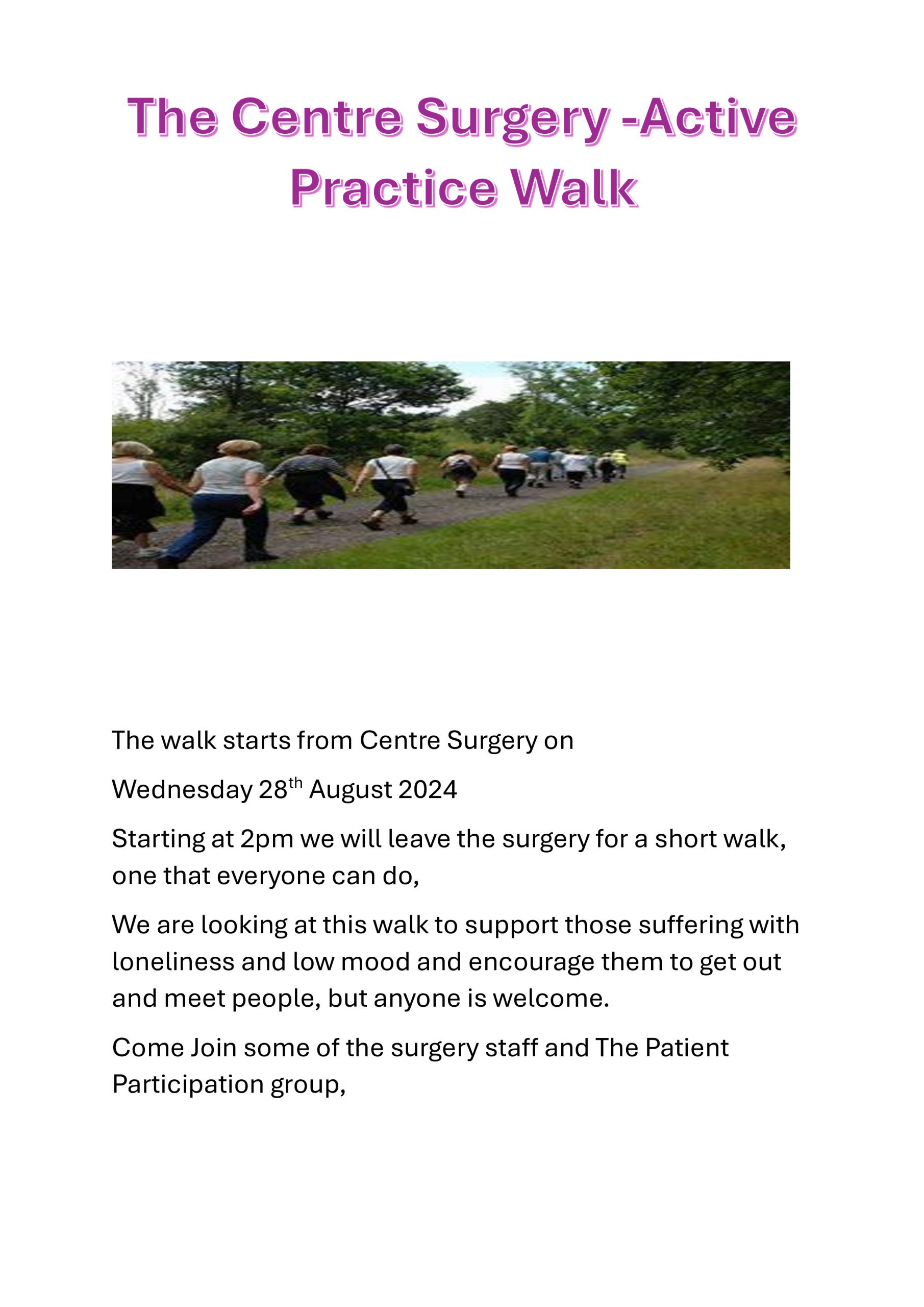 Active Practice Walk • The Centre Surgery